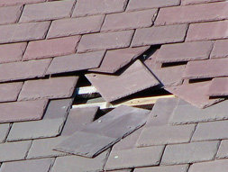 damaged roof slate repairs